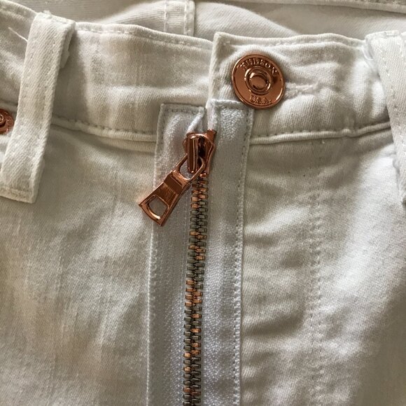 Hudson High Rise Barbara Ankle Super Skinny Jeans Women size 28 White Stretch - Picture 11 of 15